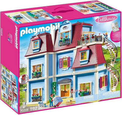 Playmobil® Puppenhaus Dollhouse 70205 - Großes Puppenhaus mit funktionsfähiger Türklingel, (592-tlg)