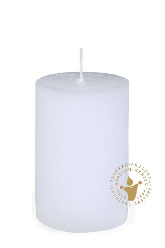 Jaspers Kerzen Rustic-Kerze Nordische Reifkerzen weiß 100 x 60 mm, 1 Stück