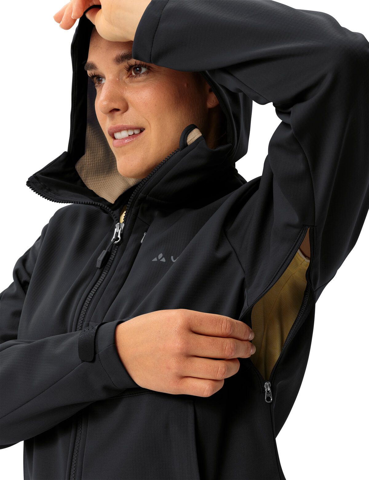 VAUDE Softshelljacke Women's All Year Elope Softshell Jacket II mit Reißverschluss, normale Länge, aus Polyester – Bild 3 von 5