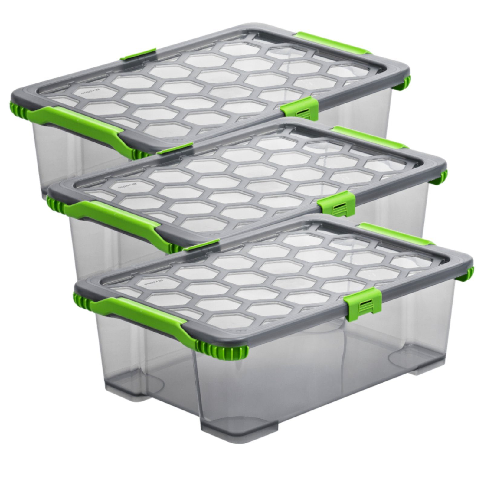 ROTHO Aufbewahrungsbox 3er Set Lagerbox 30l günstig online kaufen