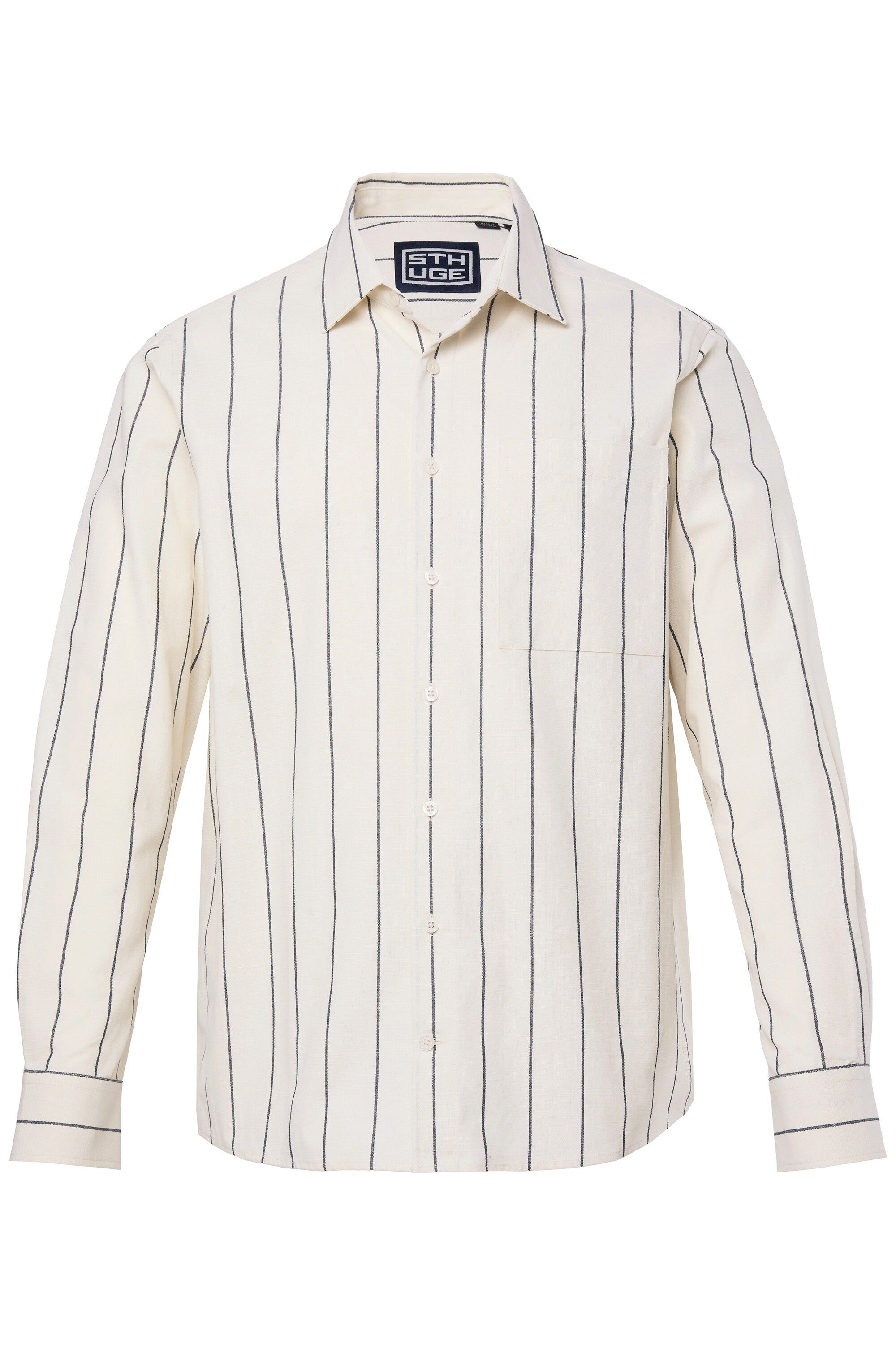 STHUGE Businesshemd STHUGE Streifenhemd Langarm Boxy Fit bis 8 XL günstig online kaufen