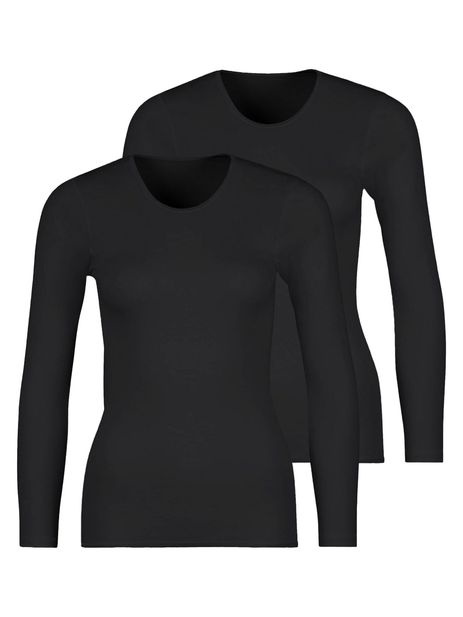 Nina Von C. Unterhemd 2er Pack Langarm Damen Shirt Motion (Packung, 2-St) mit Modal, ohne Seitennähte, super weich