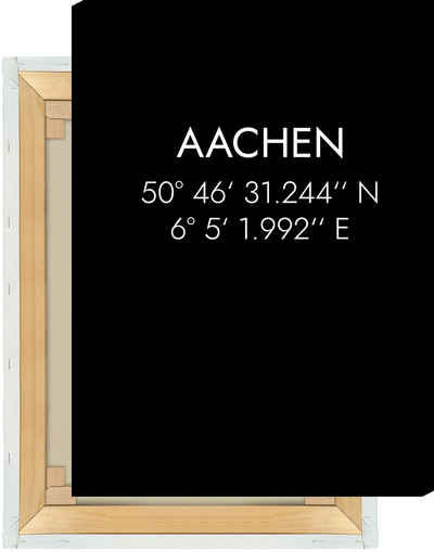 MOTIVISSO Leinwandbild Aachen Koordinaten #1