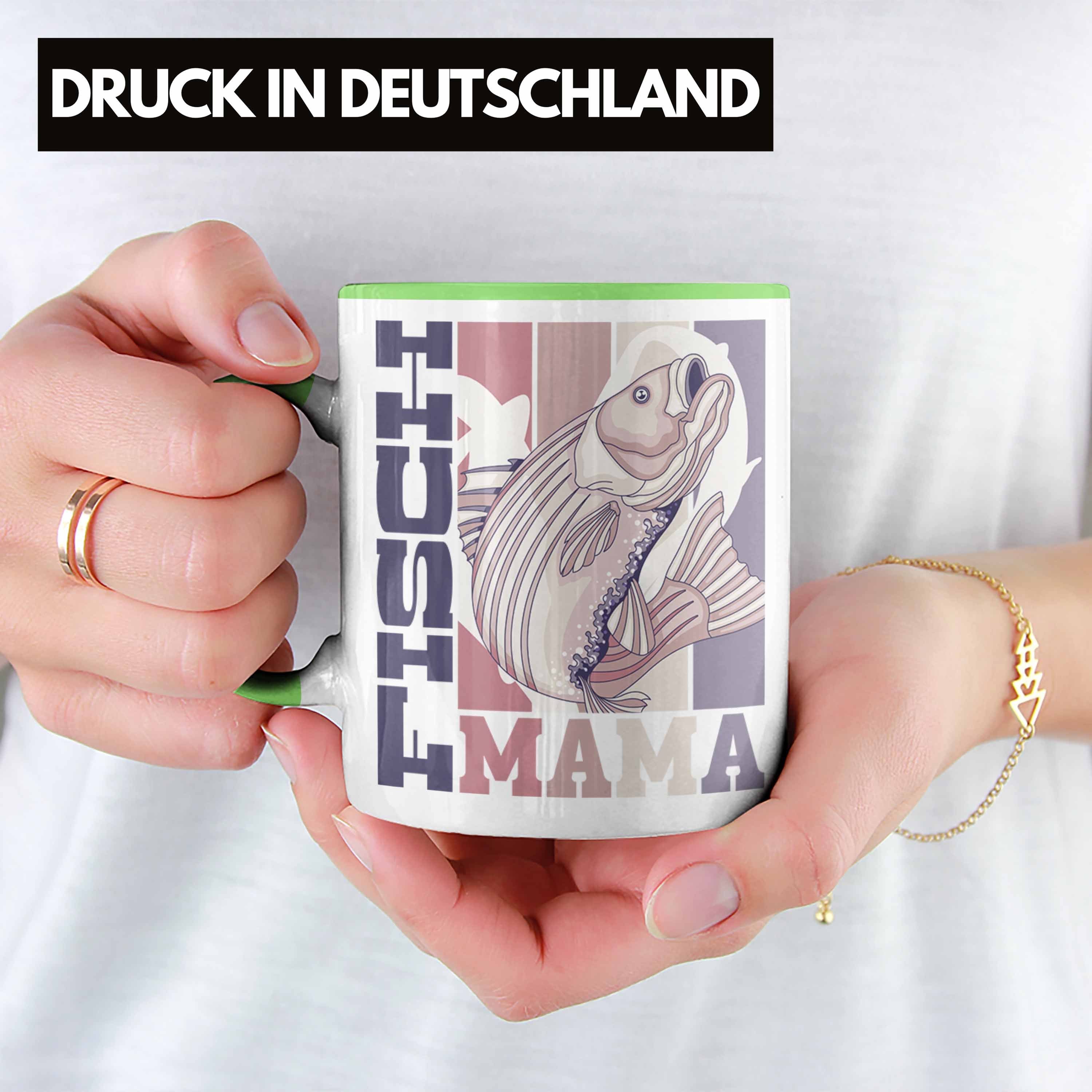 Grün Spruch Ges für Geschenk Trendation Tasse Fisch Trendation Besitzerin Fisch Mama - Tasse