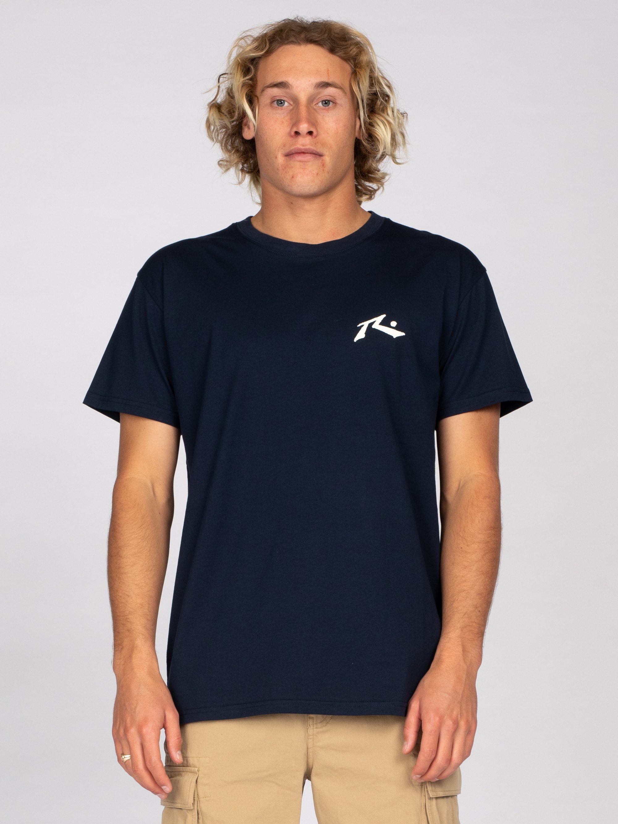 SLEEVE SHORT Navy Rusty COMPETITION TEE T-Shirt Blue