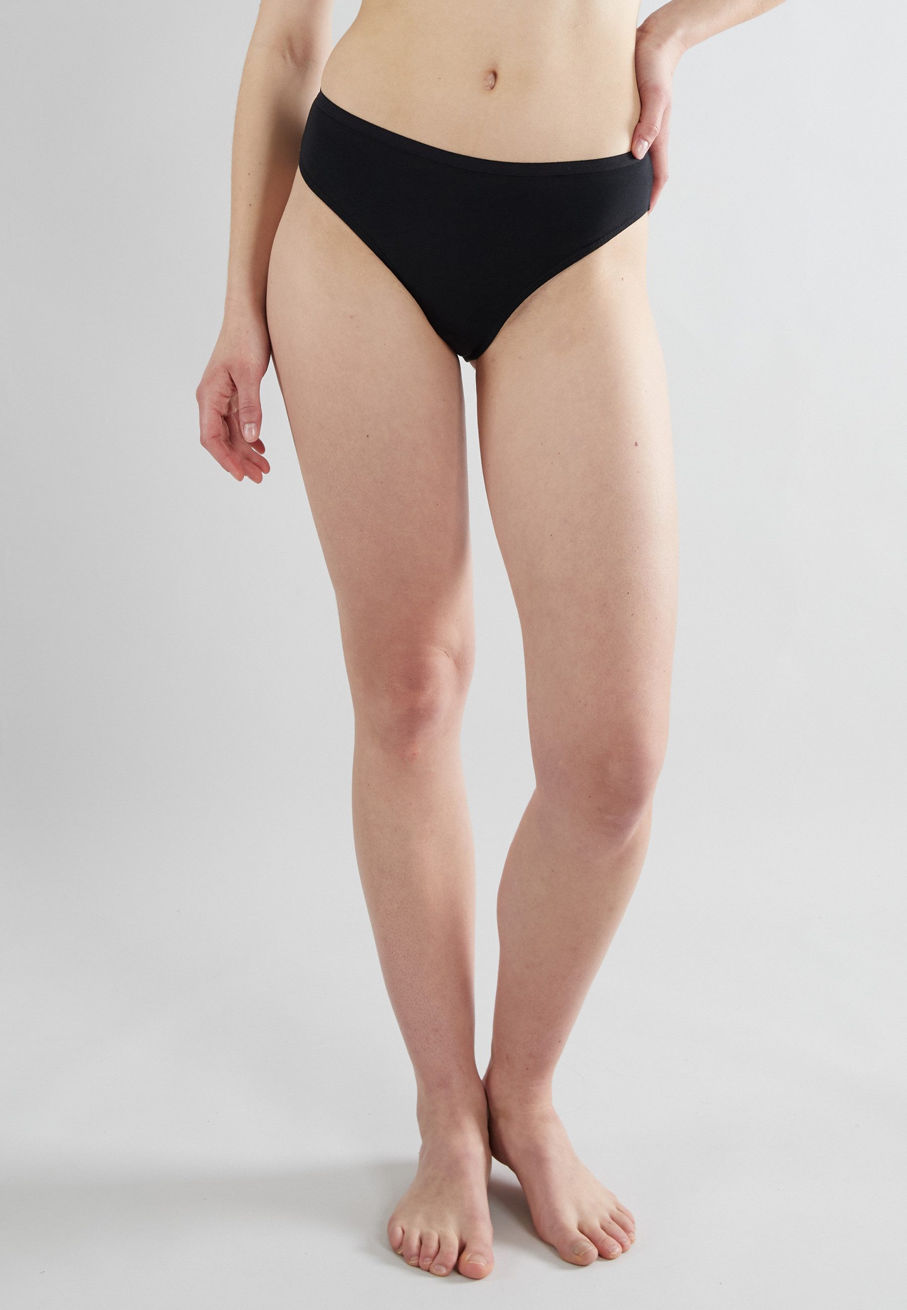 GÖTZBURG Slip GÖTZBURG Damen Slip schwarz uni 5er Pack (5-St)