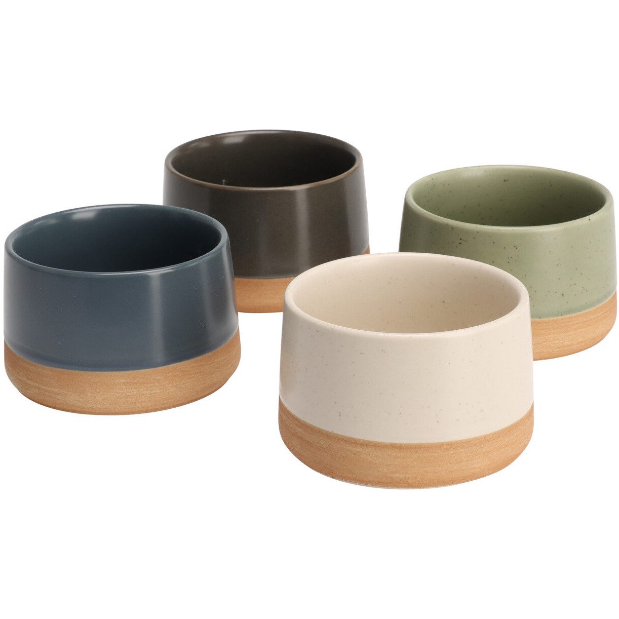 Excellent Houseware Snackschale Keramik-Snackschalen VOYO, 4 x Ø 9,5 cm, Keramik