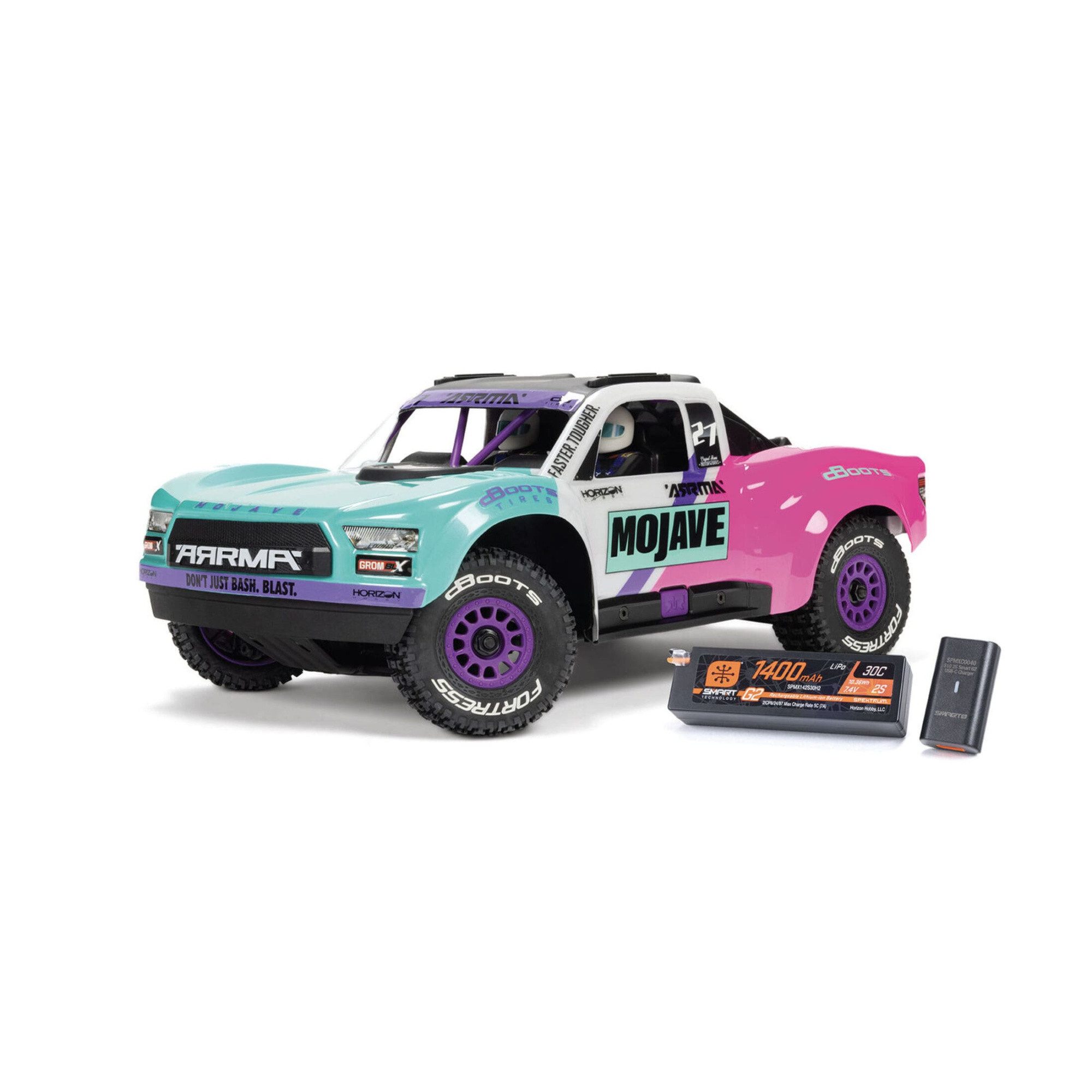 RC-Buggy Arrma RC SC Truck Mojave Grom 223S BLX 4X4 Small Brushless RTR, Akku