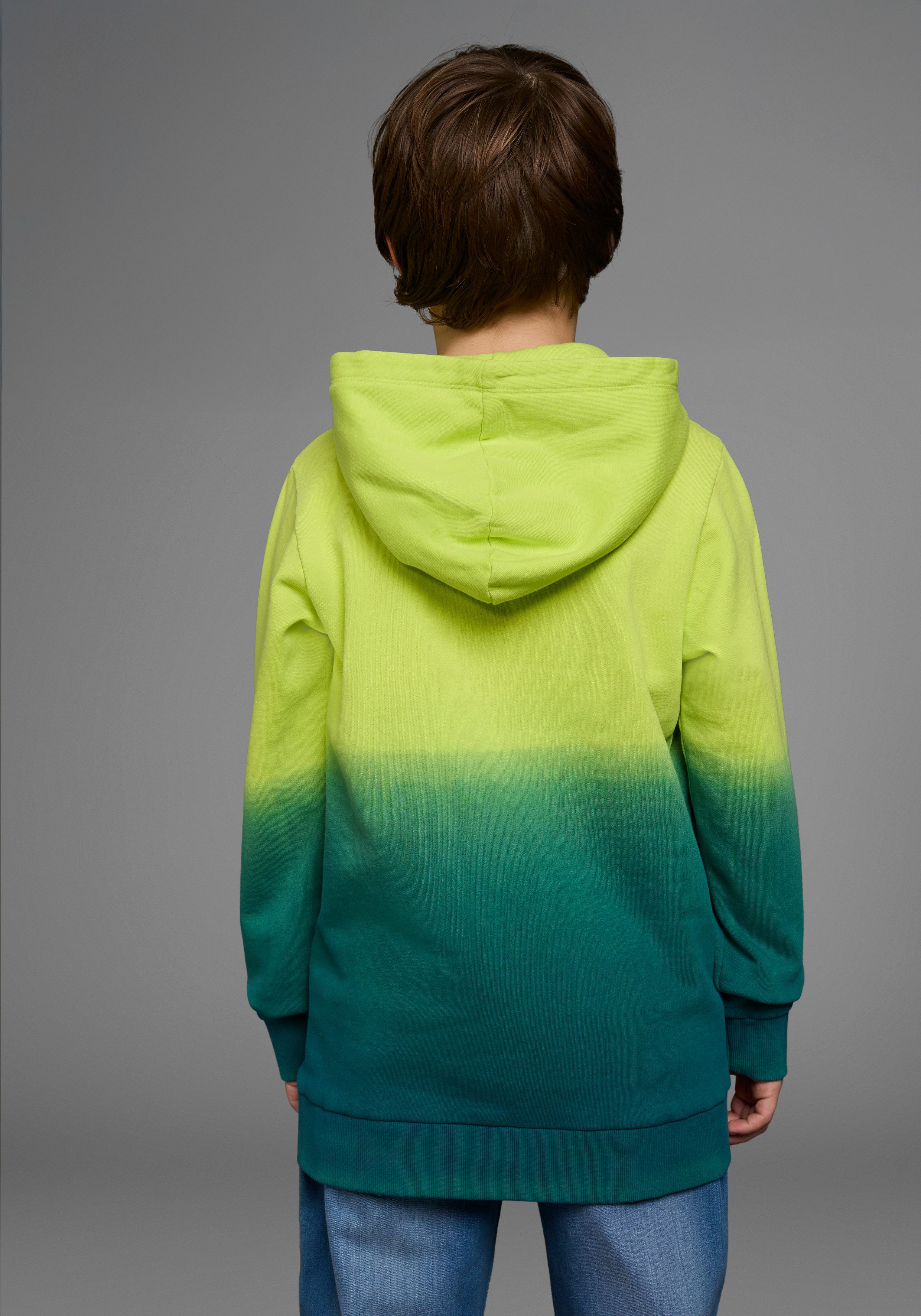 Chiemsee Kapuzensweatshirt Farbverlaufshirt Langarm, bedruckt, Rundhalsausschnitt, aus 100% Baumwolle – Bild 2 von 5