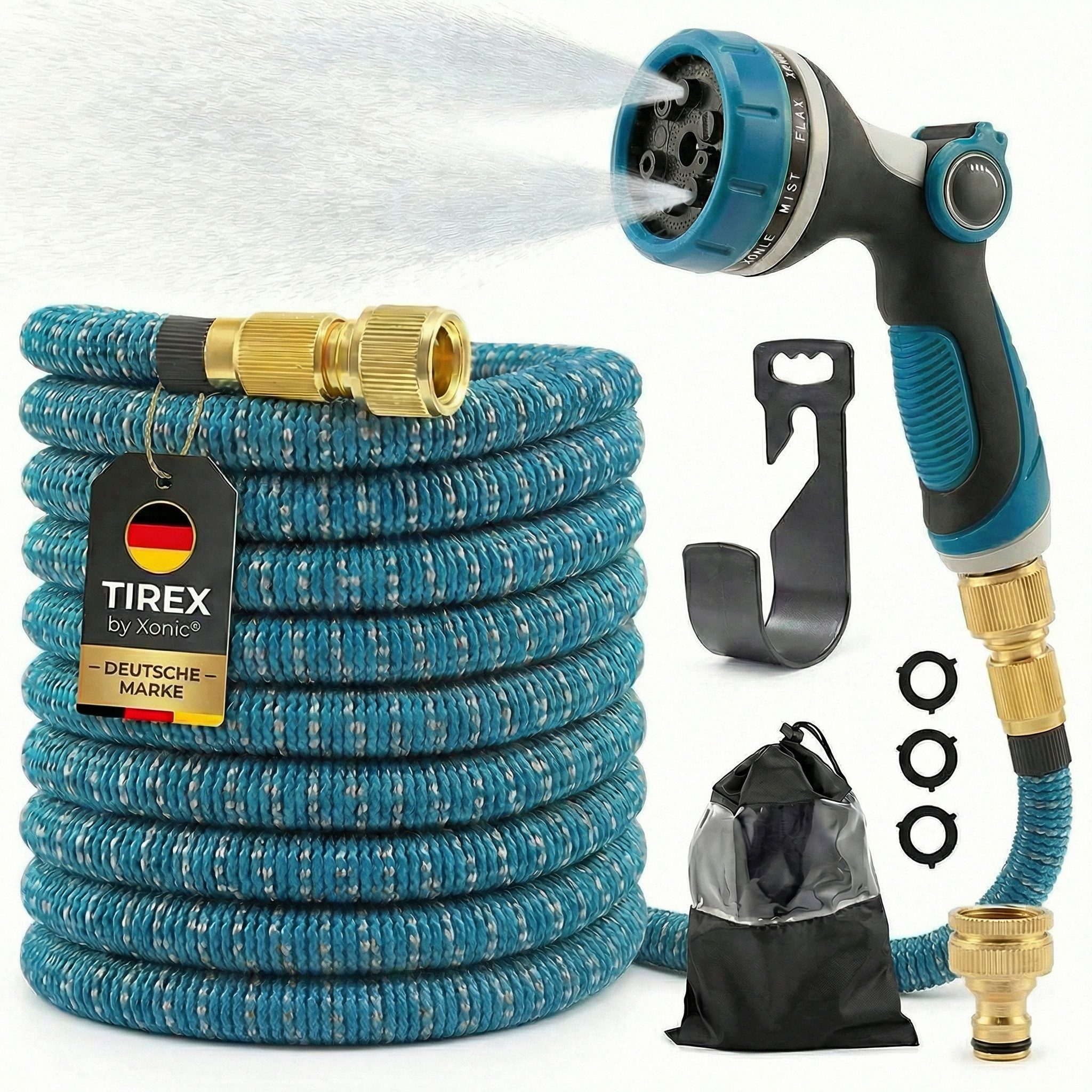 Xonic Gartenschlauch TIREX by xonic® Flexibler Gartenschlauch 3x Latexkern