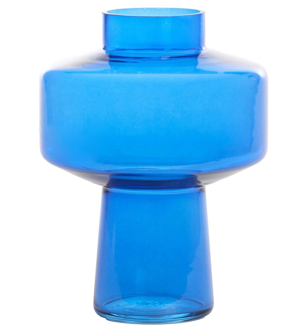 Dirk Davids Leuchten GmbH Dekovase Deko-Vase Glas Blau Ø20x26cm
