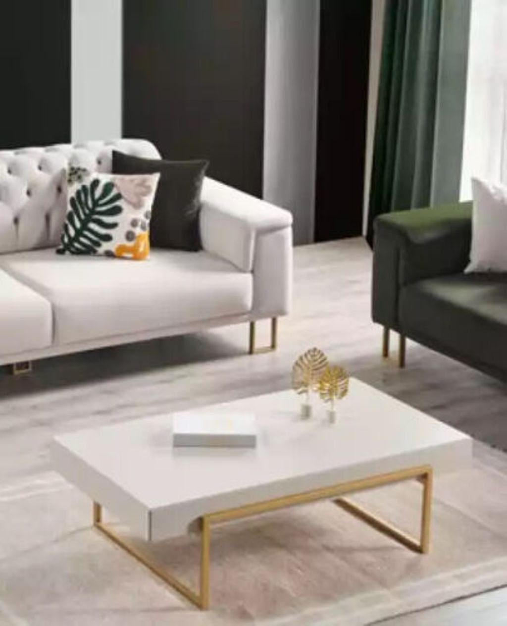 Couchtisch Wohnzimmer nur Beistelltisch Couchtisch Weiß Italy Modern in (1-St., JVmoebel Couchtisch), Made Tisch Design 1x