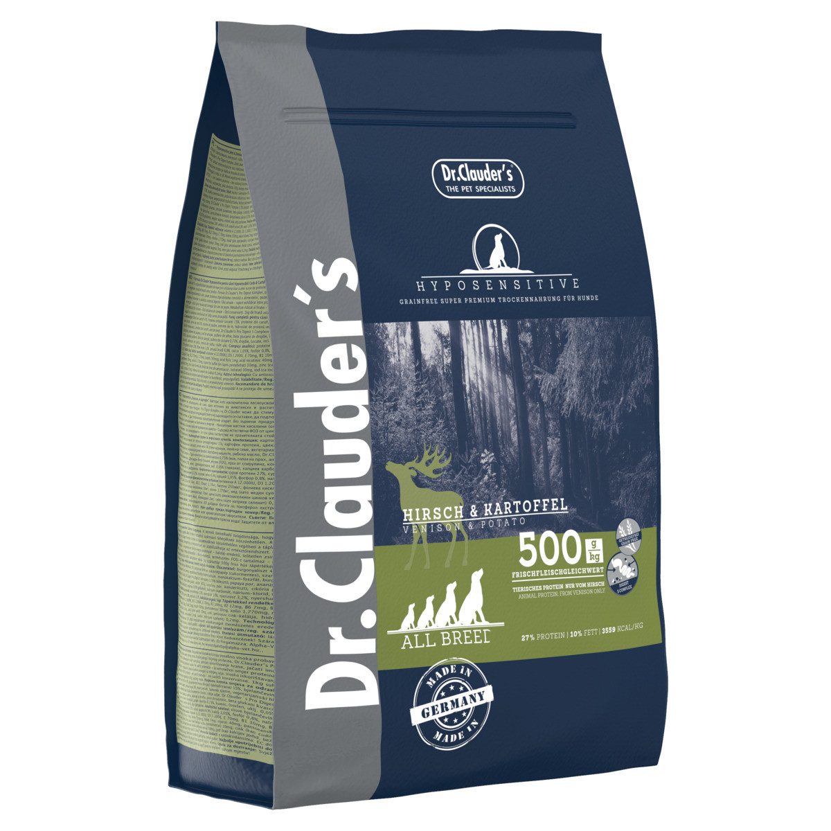 Dr. Clauder's Hyposensitive Hirsch & Kartoffel 3,5 kg, Trockenfutter für: Hund