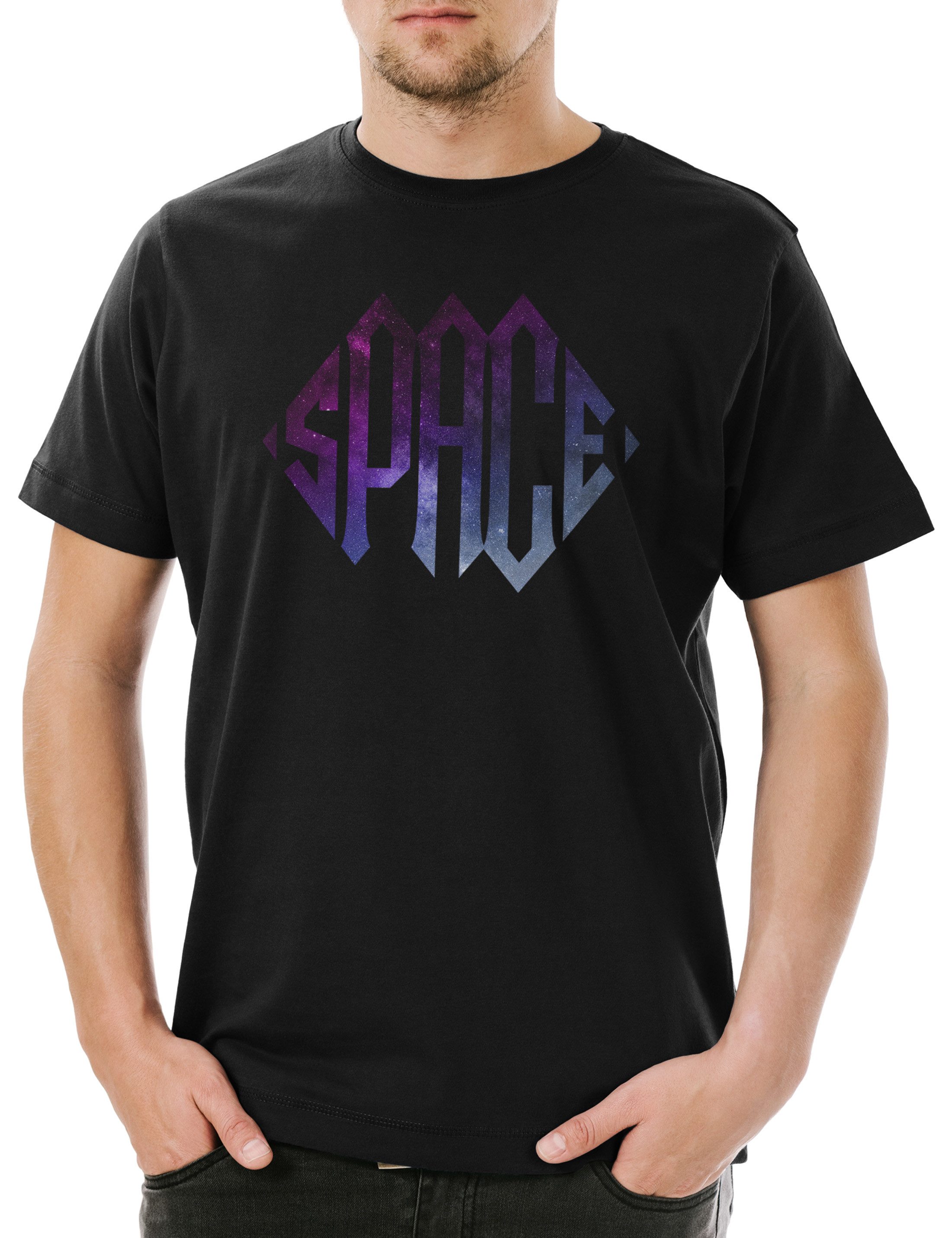 Print-Shirt Space Herren T-Shirt Astronaut Station Weltraum Universum Kosmaonaut