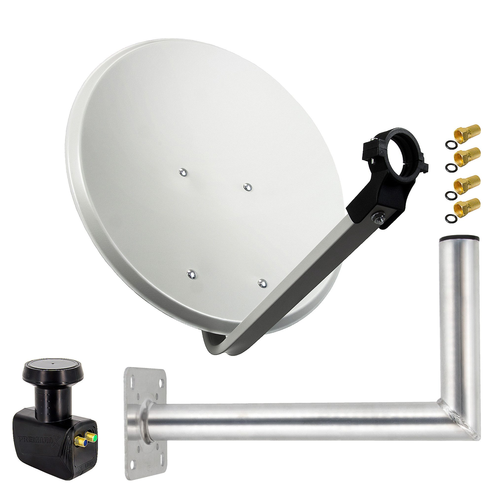 SAT Anlage 45cm Satellitenantenne Twin LNB Wandhalter 45cm SAT-Antenne