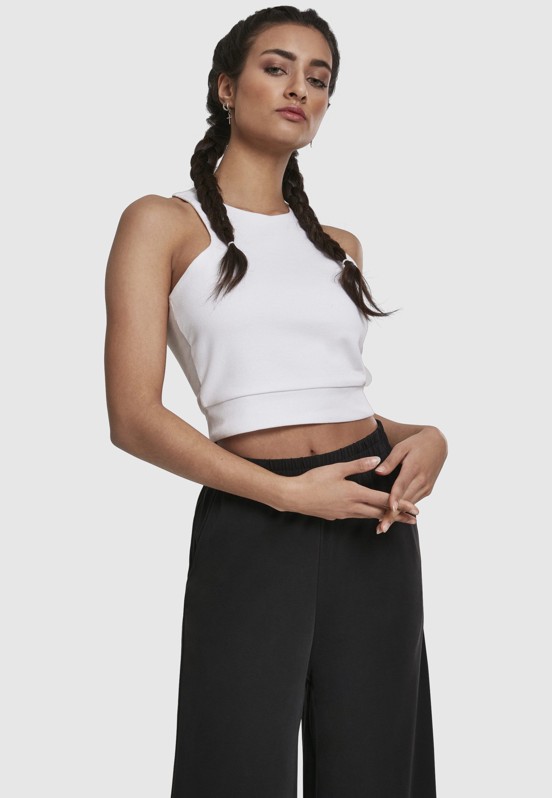 URBAN CLASSICS Muskelshirt Urban Classics Damen Ladies Squared Short Top (1-tlg) – Bild 3 von 5