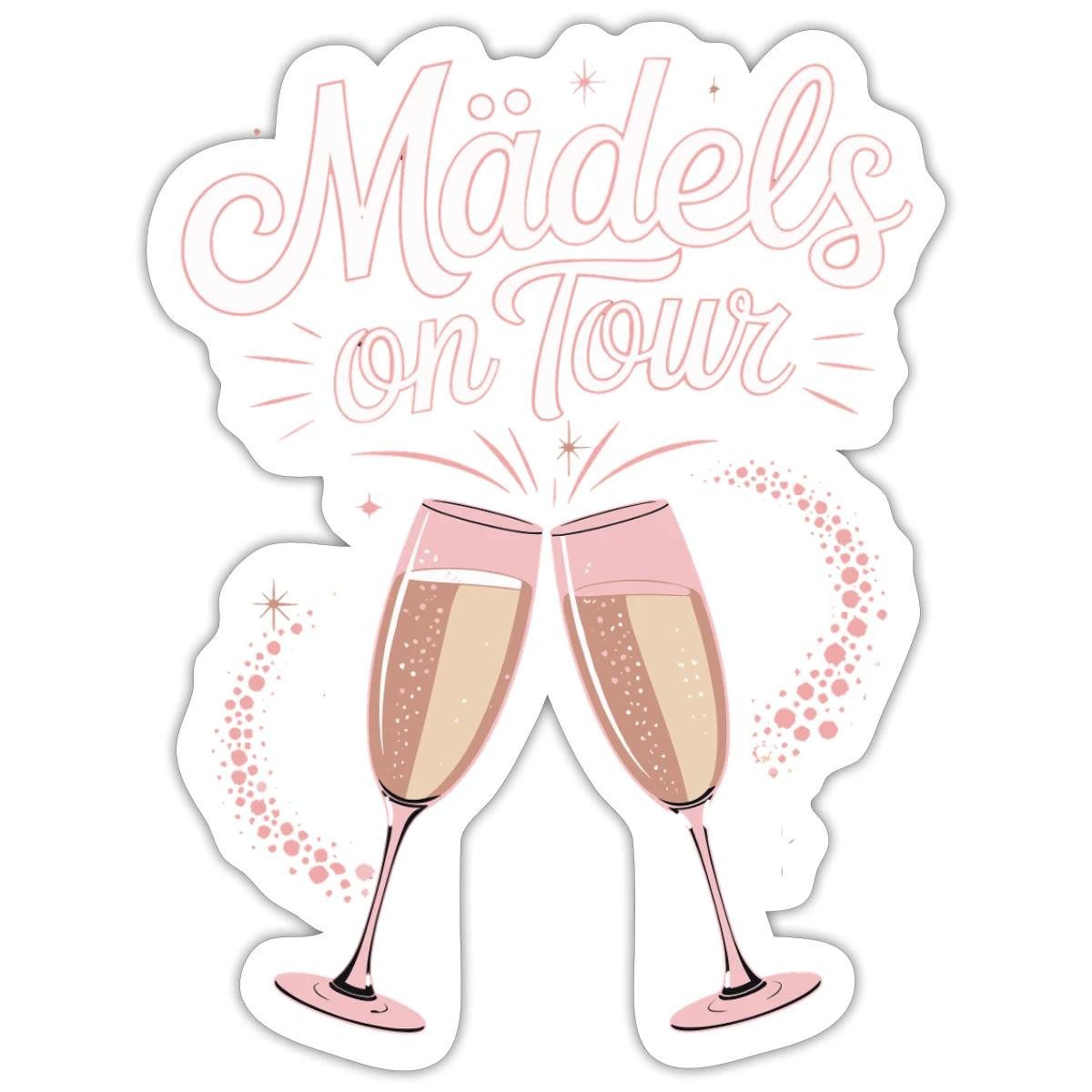 Spreadshirt Aufkleber JGA Frauen, Mädels On Tour Sticker Aufkleber
