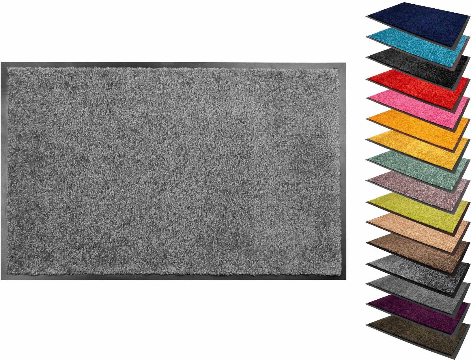 Primaflor-Ideen PRO, in UV-beständig, Fußmatte 8 CLEAN hellgrau waschbar rechteckig, Höhe: Schmutzfangmatte mm, Schmutzfangmatte, Textil, Uni-Farben,