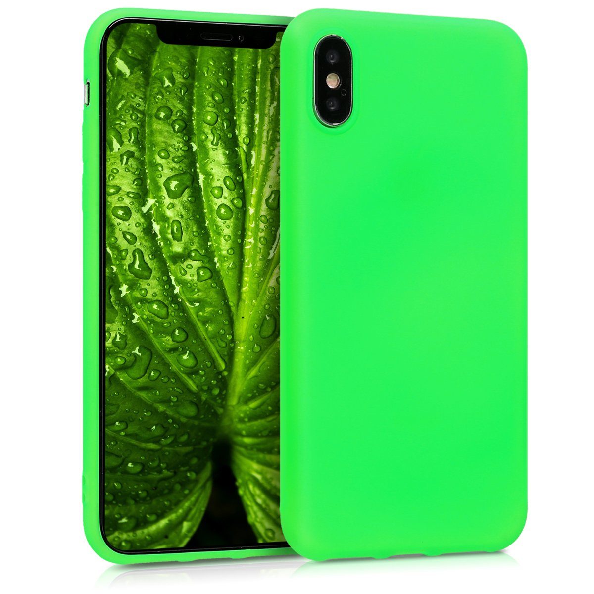 kwmobile Handyhülle Hülle für Apple iPhone X, Hülle Silikon - Soft Handyhülle - Handy Case Cover - Neon Grün