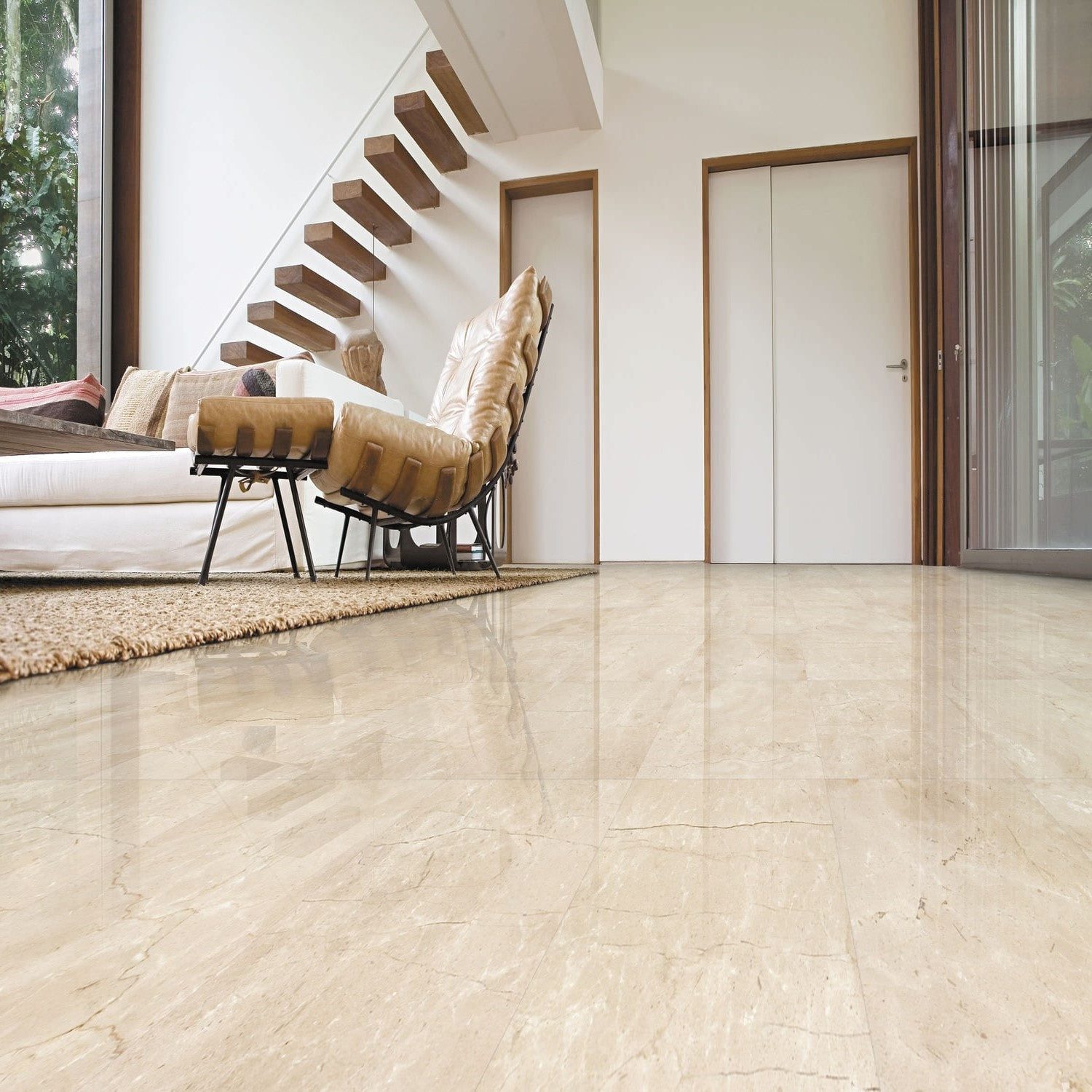 Xlmoebel Bodenfliese Set mit 23m² Marmorfußboden - Luxuriöse Natursteinfliesen für, Marmor, CREMA MARFIL, Marmor, Hergestellt in Europa
