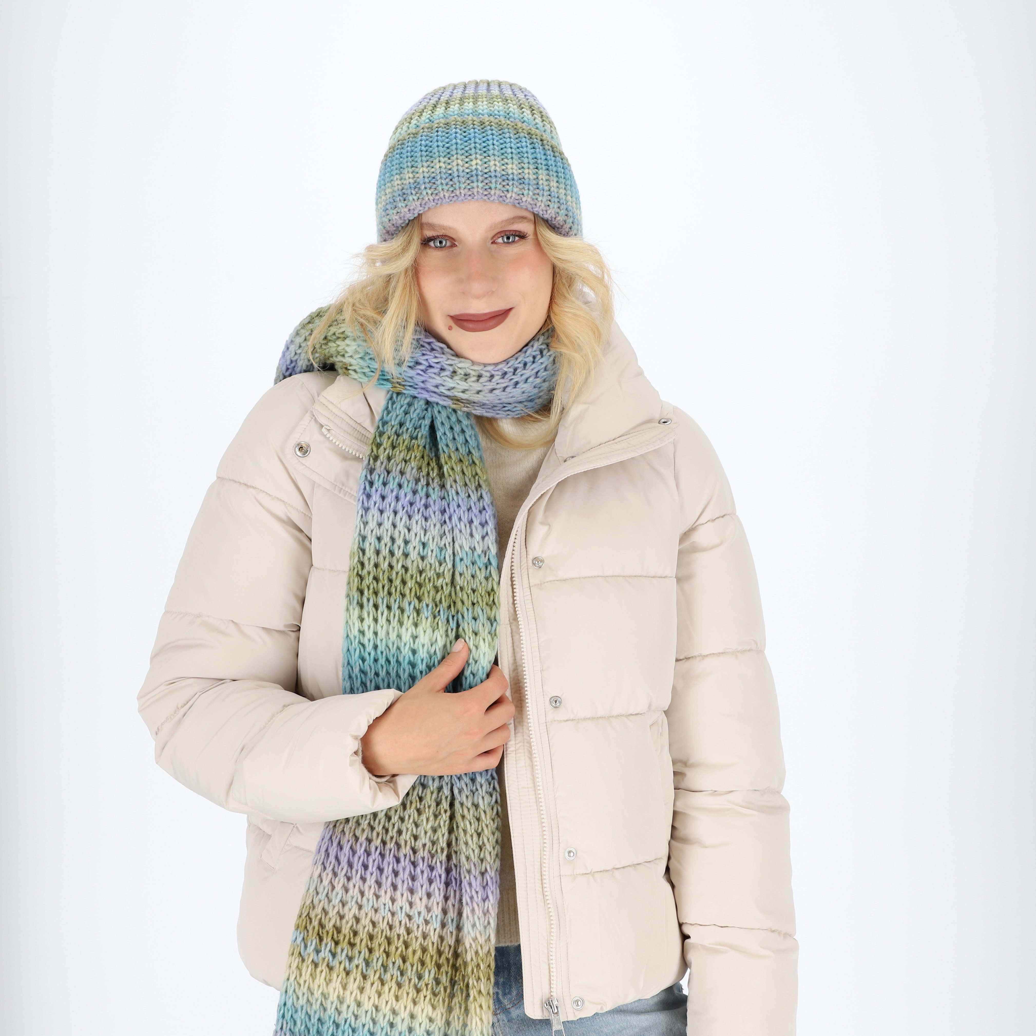 halsüberkopf Accessoires Strickschal Strickschal mit Farbverlauf, günstig online kaufen