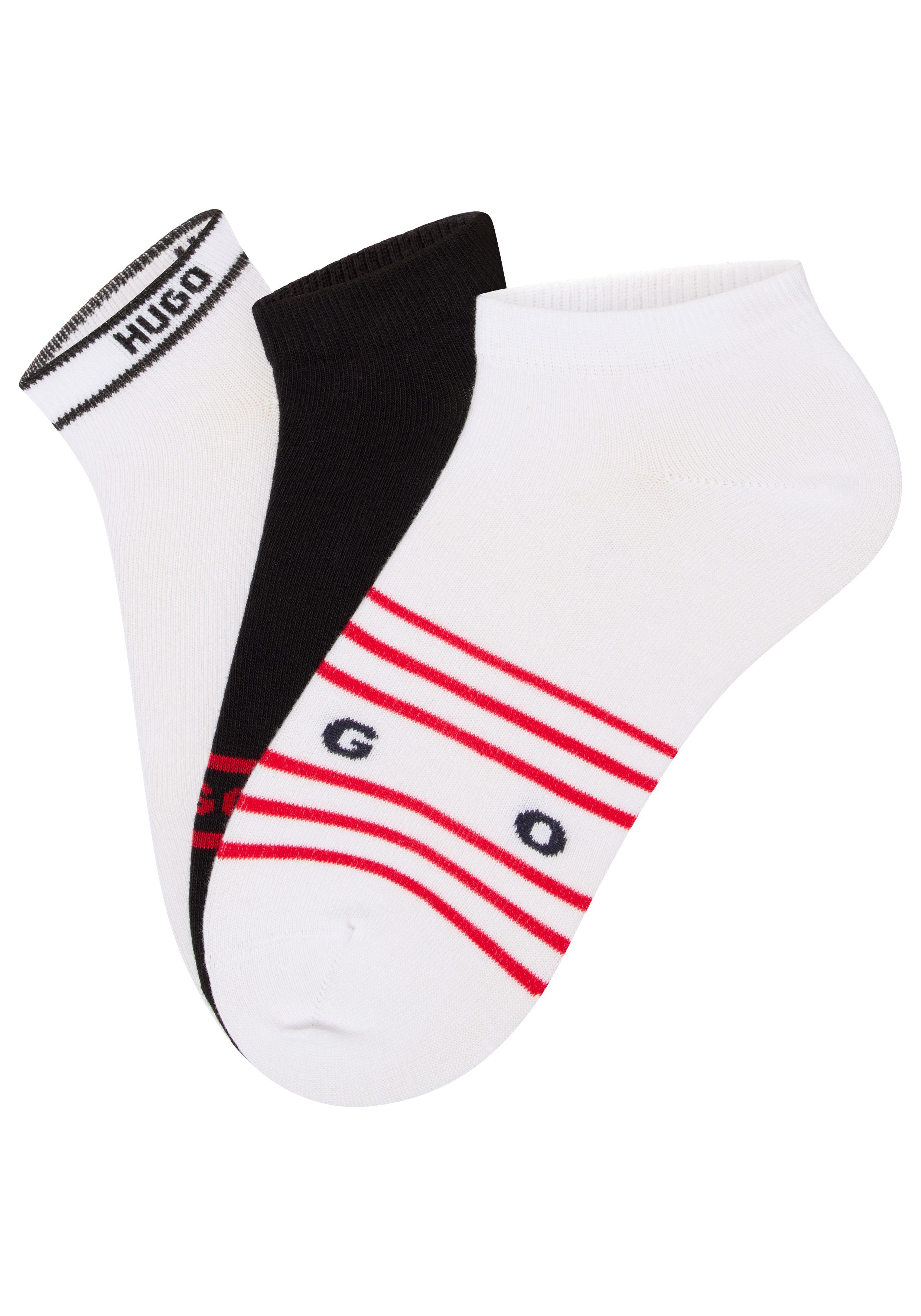 HUGO Sneakersocken 3P AS NAUTICAL CC (3-Paar) mit Streifen-details
