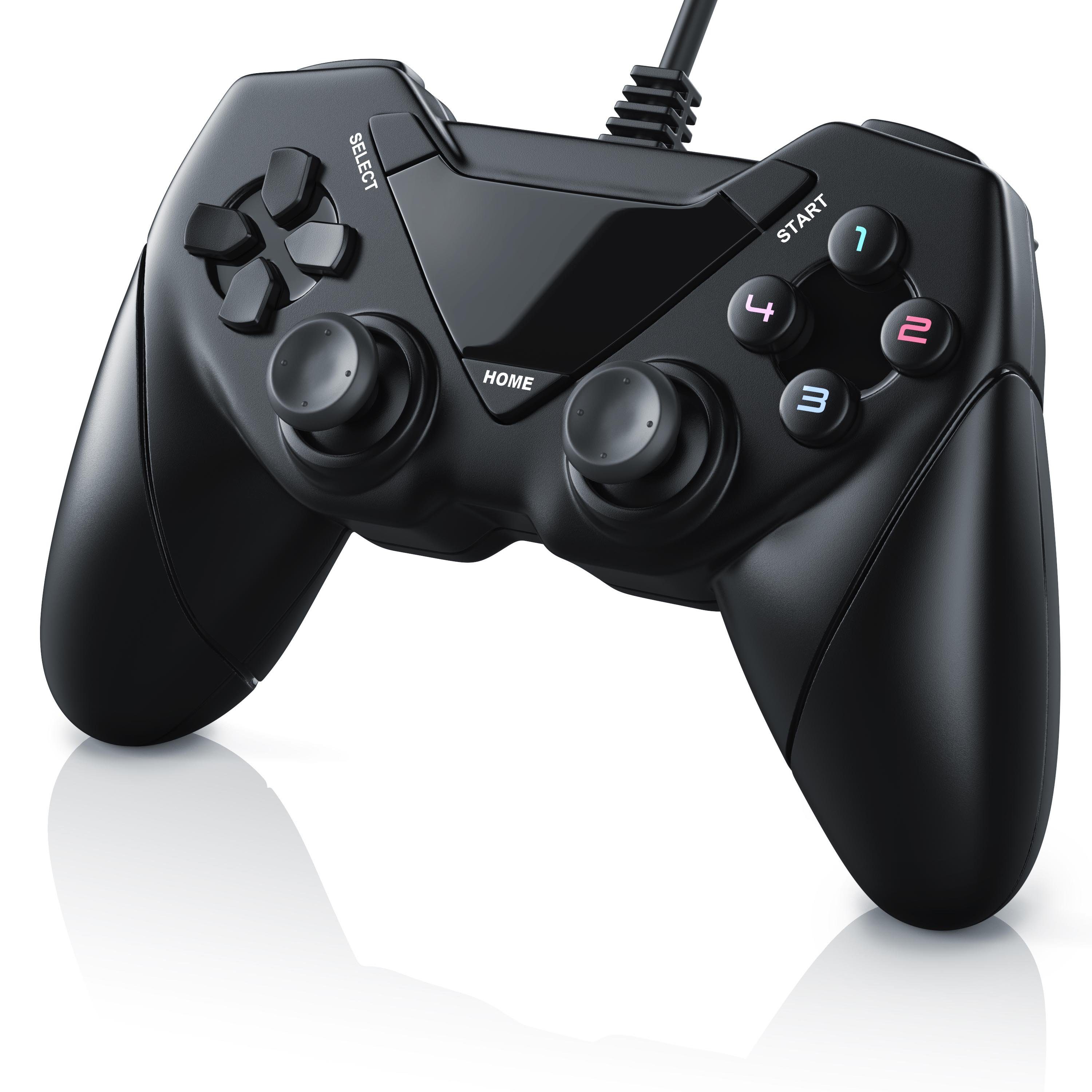 CSL PlayStation-Controller (1 St., USB Controller für Android, PC / PS3 / Direct-Input / X-Input)