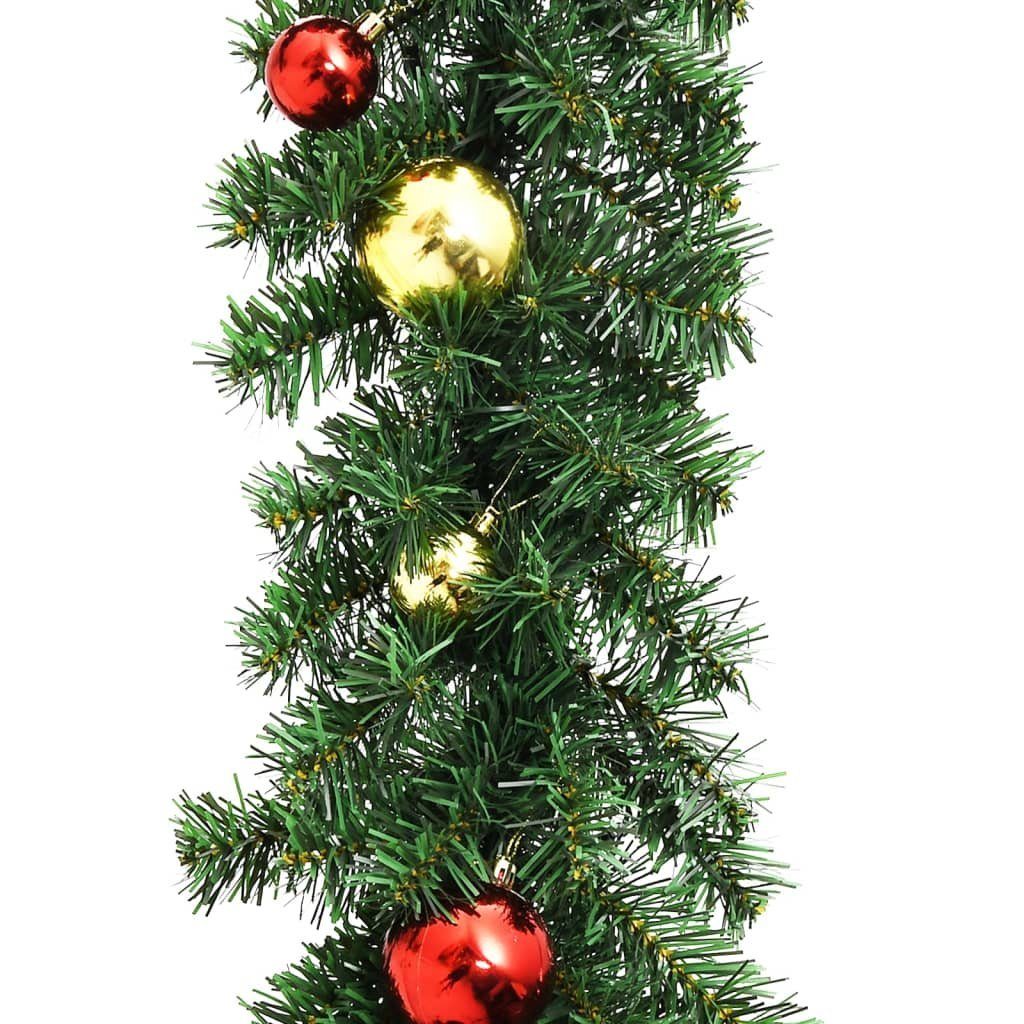 Weihnachtsgirlande mit 20 m Kugeln furnicato Weihnachtsbaumkugel Geschmückt