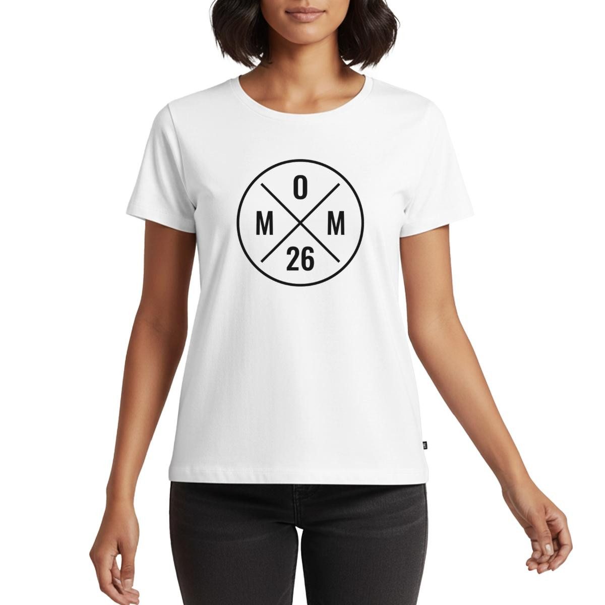 Spreadshirt T-Shirt Mom 2026 Modernes Mama Logo Schwangerschaft Frauen Premium T-Shirt (1-tlg)
