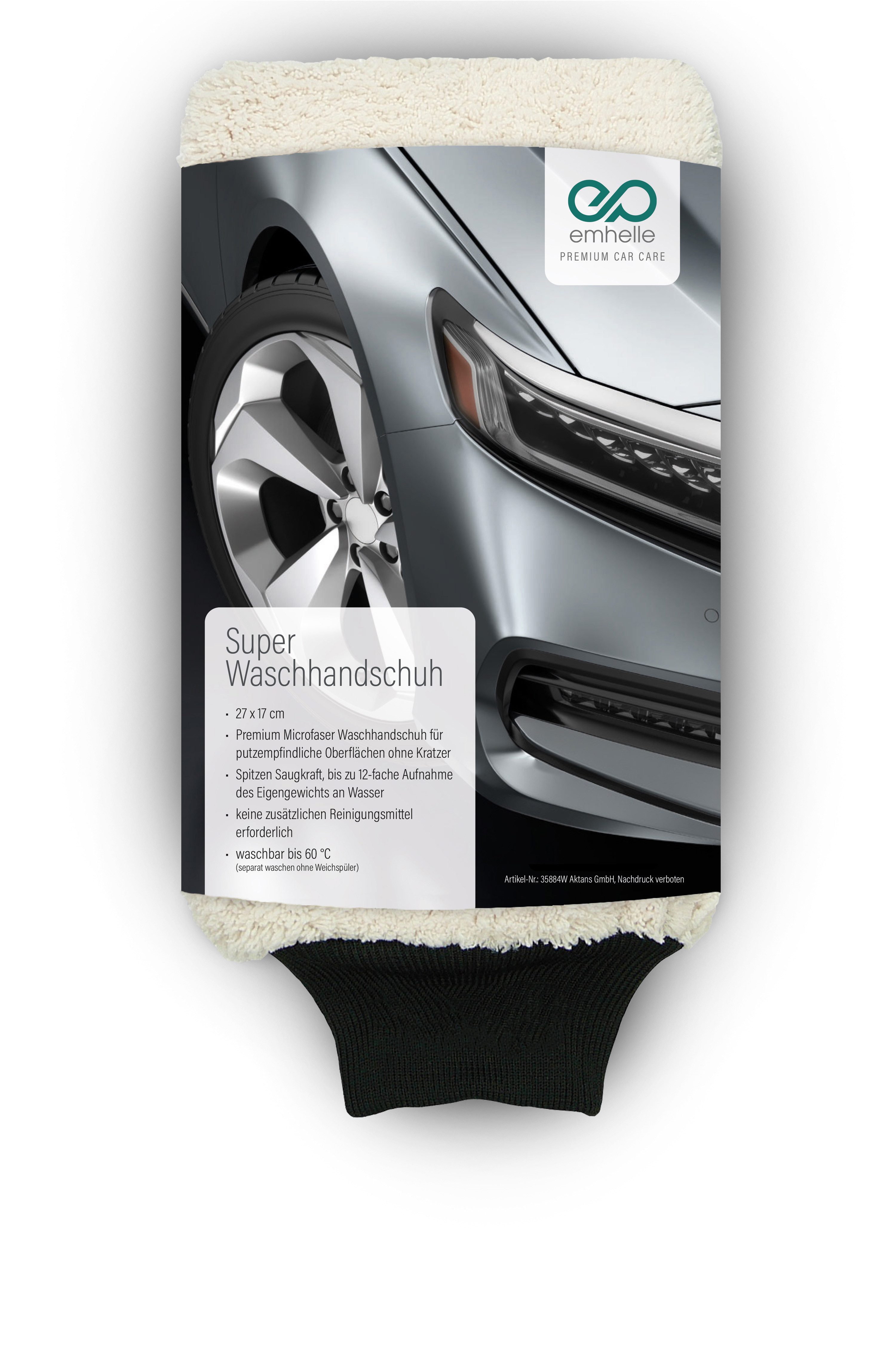 Emhelle Microfasertücher Autopflege, Super Waschhandschuh 27x17 Mikrofasertuch (1-tlg)