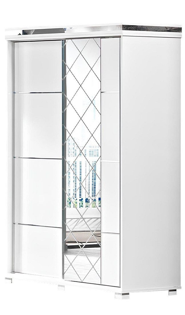 Kleiderschrank Weißer Holz-Kleiderschrank für das Schlafzimmer - Schlafzimmerschrank