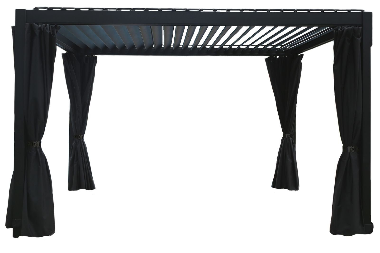Weide Pergola Set Weide Classic AluStahl Pavillon Inkl. Vorhänge 3 x 4 M