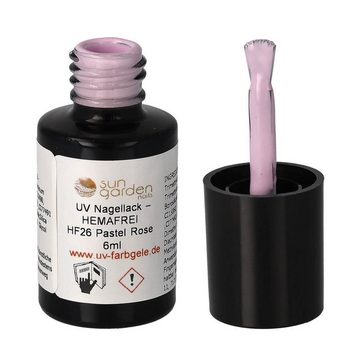 Sun Garden Nails Nagellack HF26 Pastel Rose - UV Nagellack 6ml – HEMAFREI