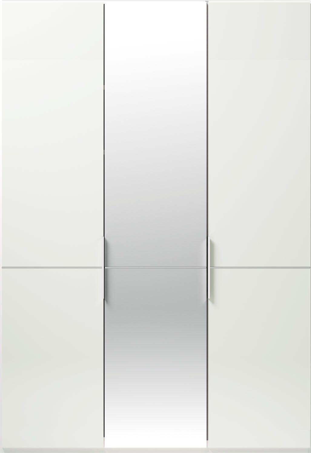 branded Einlegeböden Imola Kleiderstangen, by Glas- Weiß mit M GALLERY Spiegeltüren Musterring inkl. und Drehtürenschrank und W