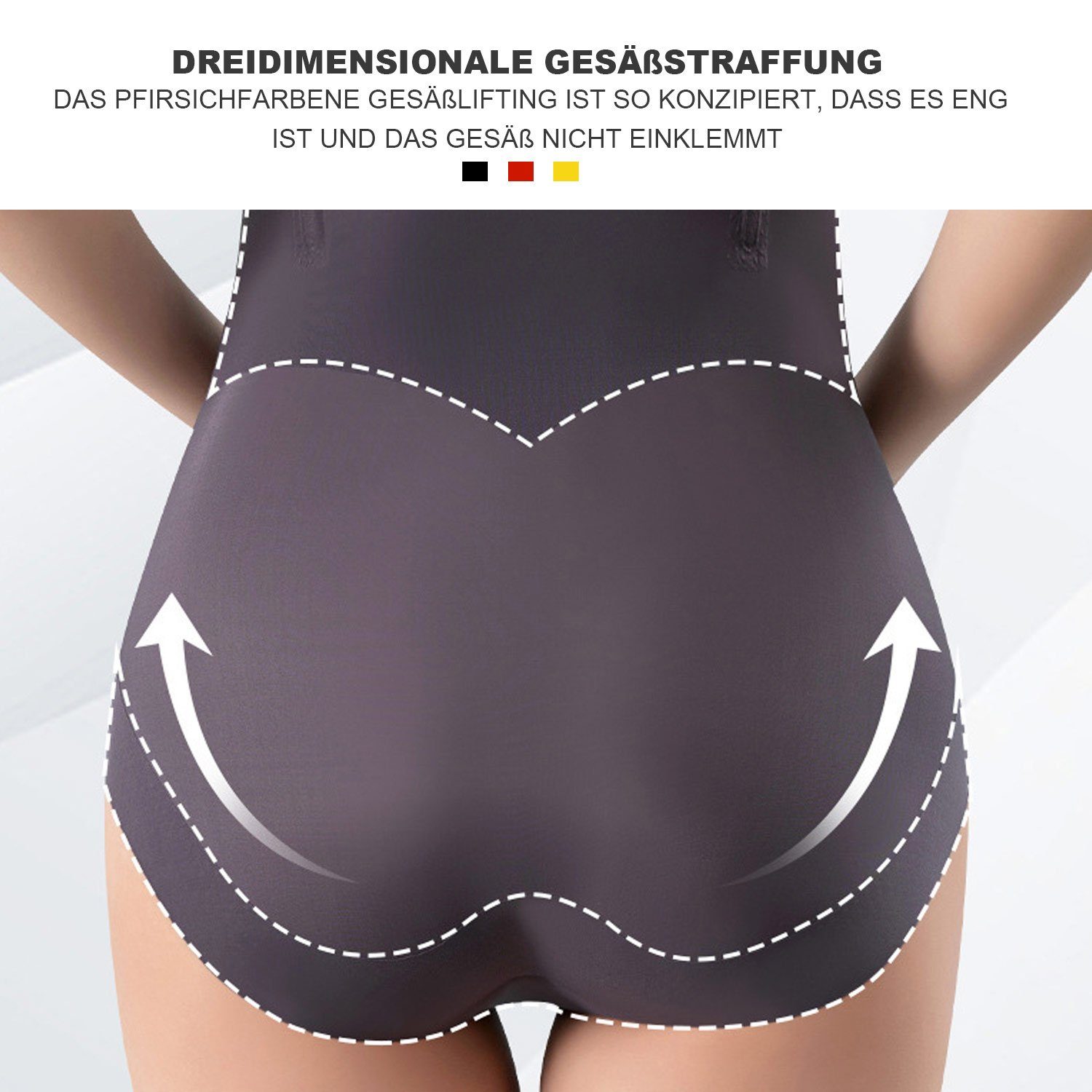 MAGICSHE Shapingpants Shaping-Body Damen Shapewear Schwarz Unterwäsche