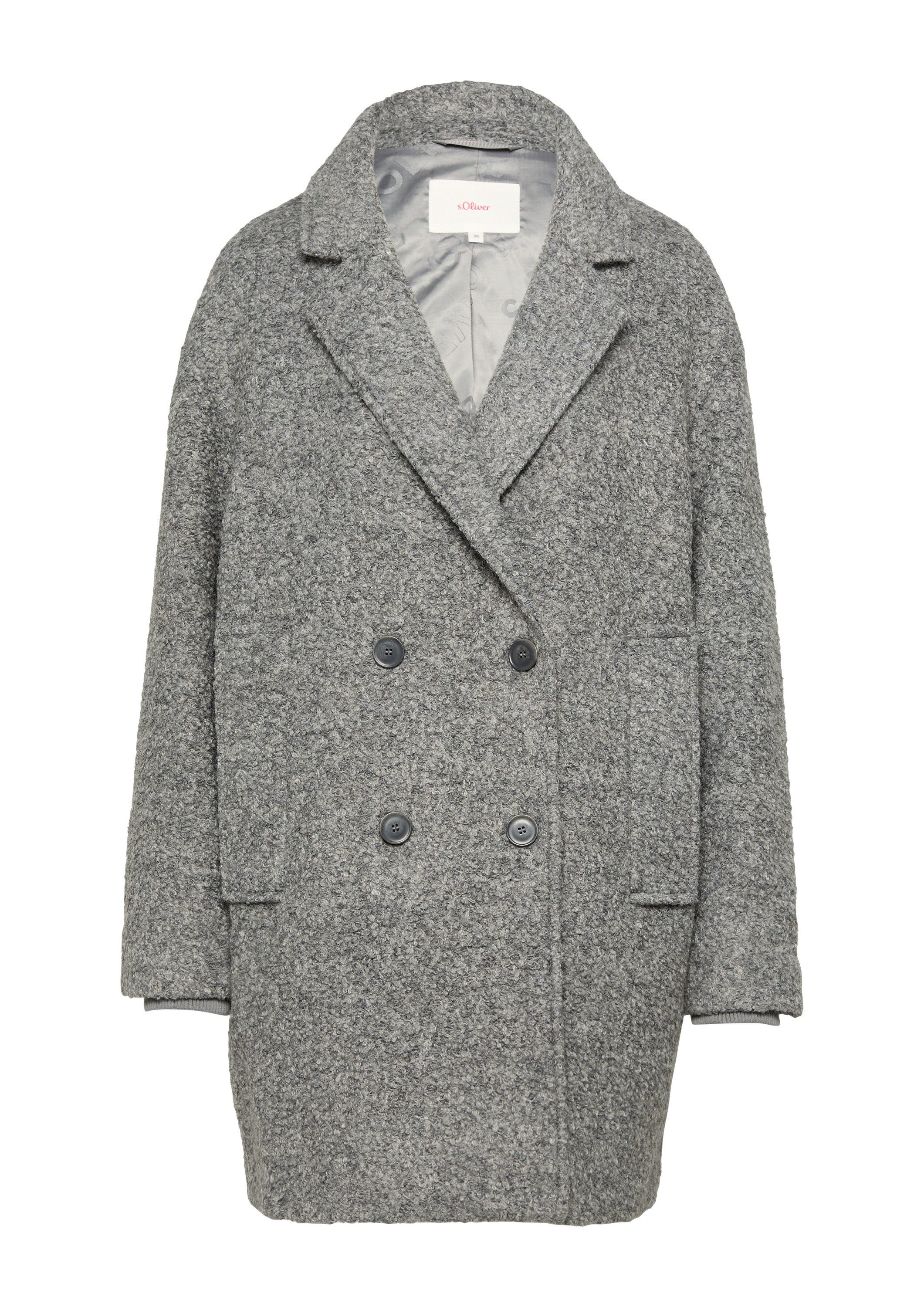 s.Oliver Funktionsmantel Outdoor-Mantel Bouclé-Mantel im Relaxed Fit günstig online kaufen