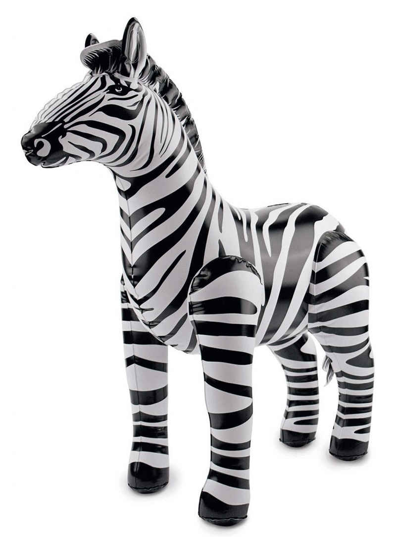 Metamorph Dekofigur Aufblasbares Zebra, Tierische Deko zum Aufpusten