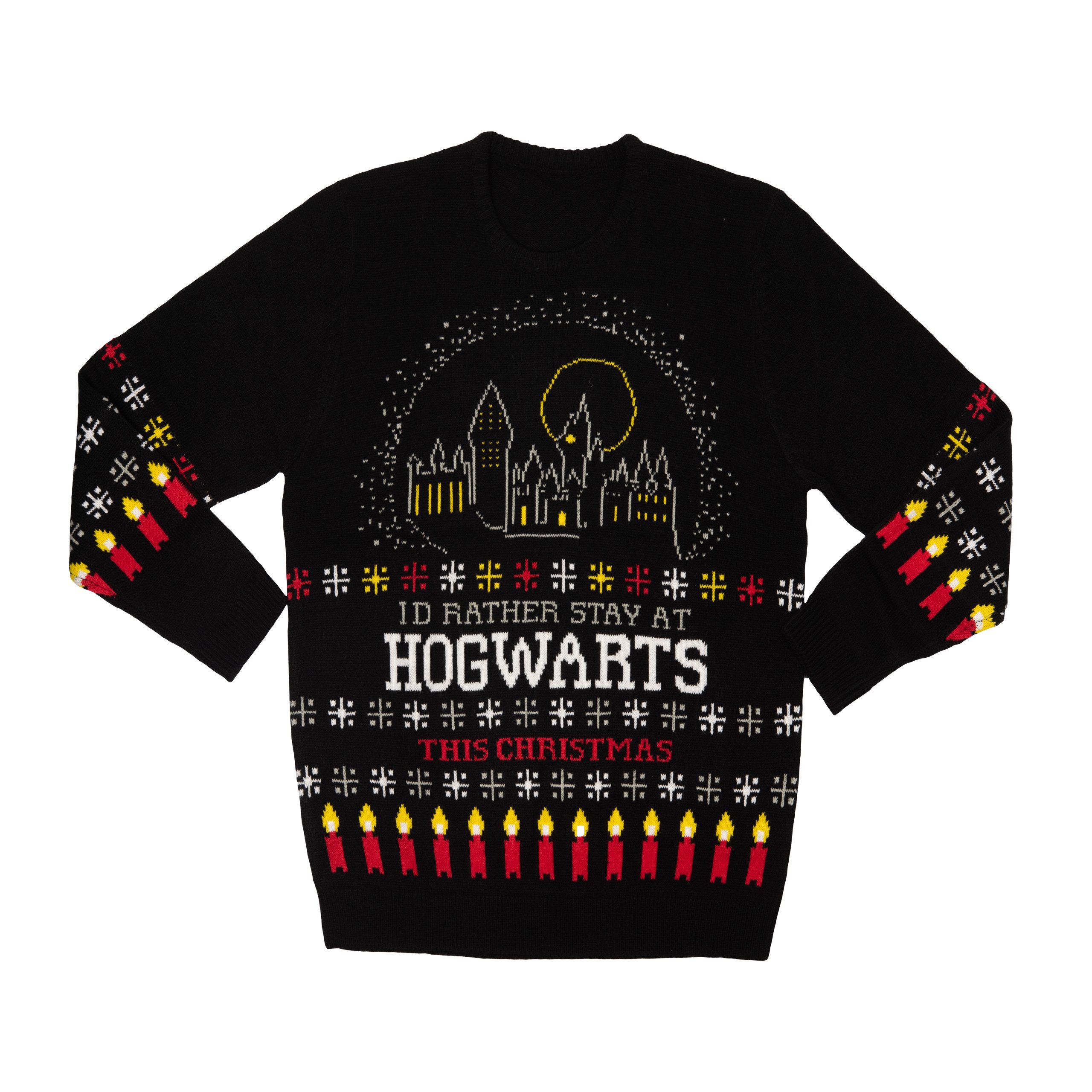 United Labels® Weihnachtspullover Harry Potter Stay at Hogwarts Ugly Sweater Unisex - Schwarz