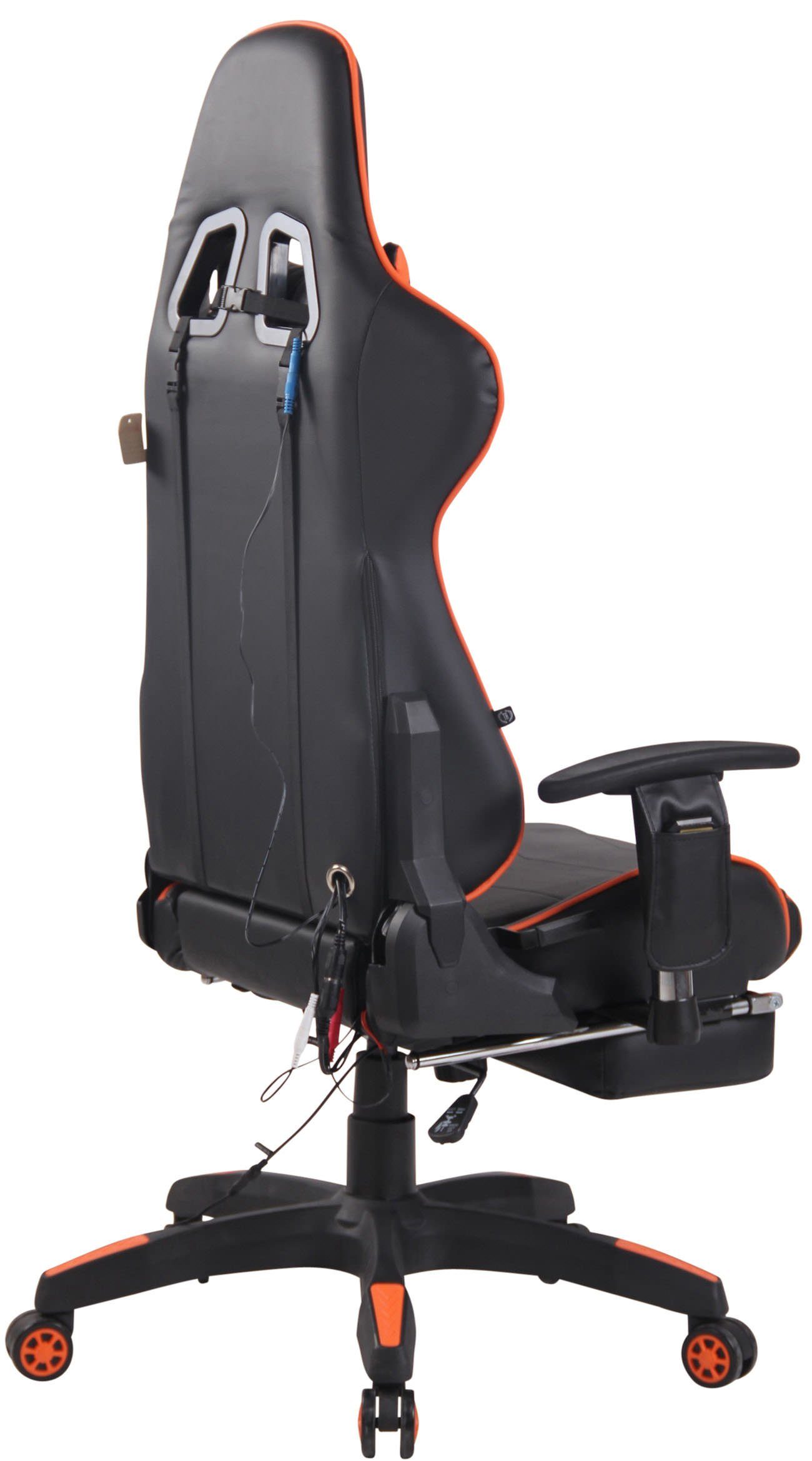 Kunstleder, Turbo Gaming Fußablage Massagefunktion, Chair schwarz/orange XFM CLP