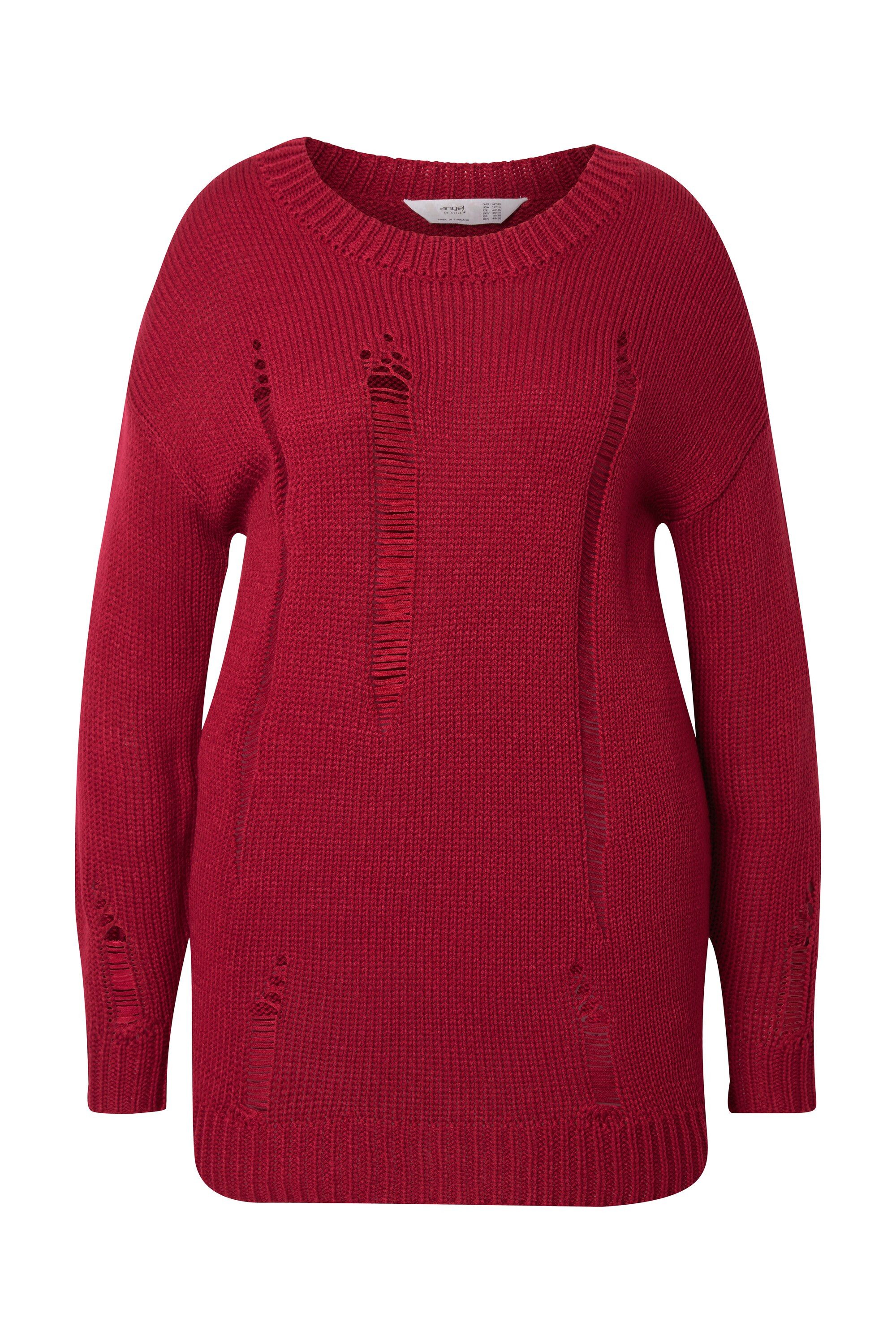 Angel of Style Strickpullover Pullover Loose Fit Destroyed-Look günstig online kaufen