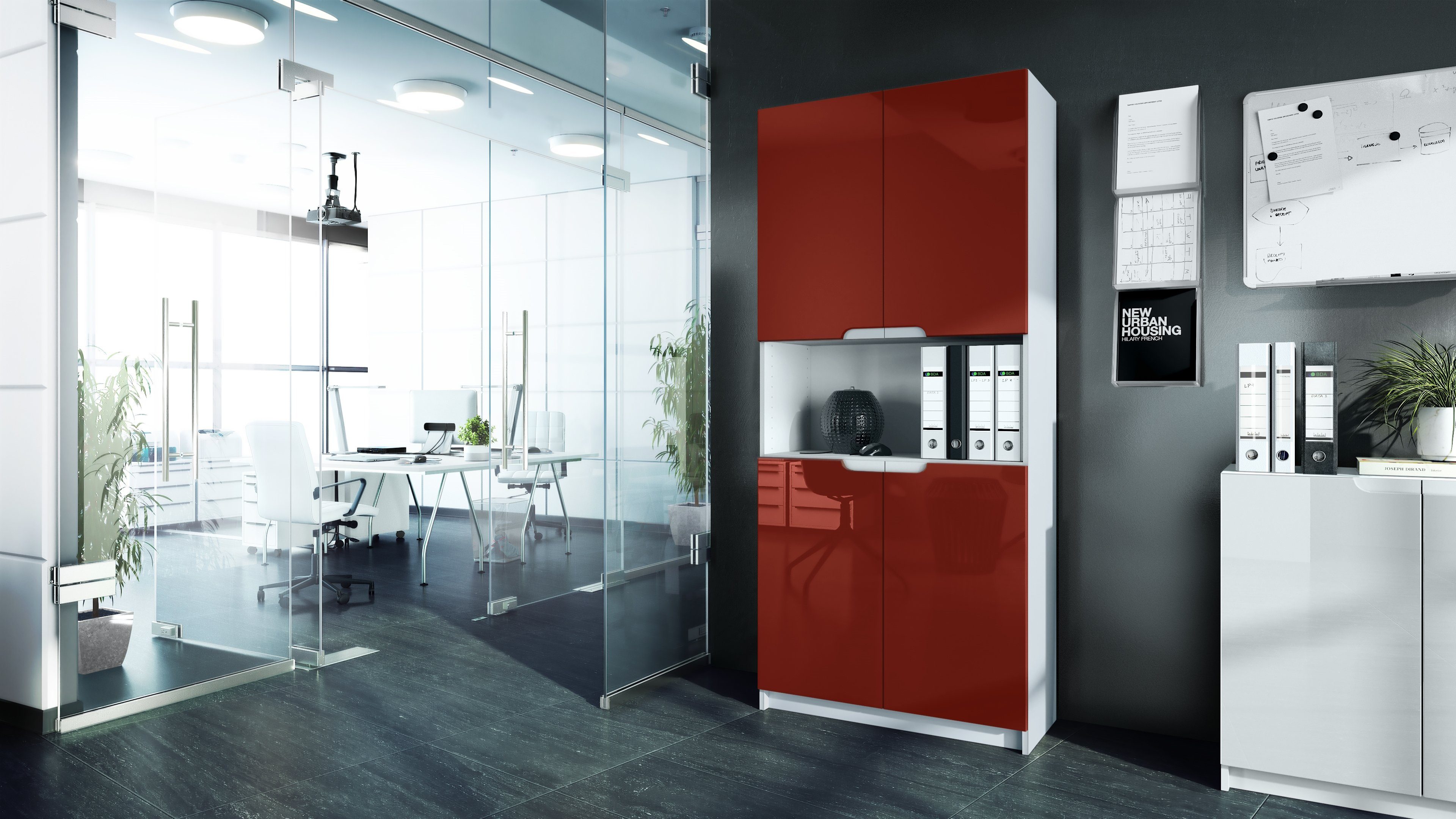 Vladon Aktenschrank Logan V2 (Aktenschrank, mit Soft-Close Funktion) Schwar günstig online kaufen