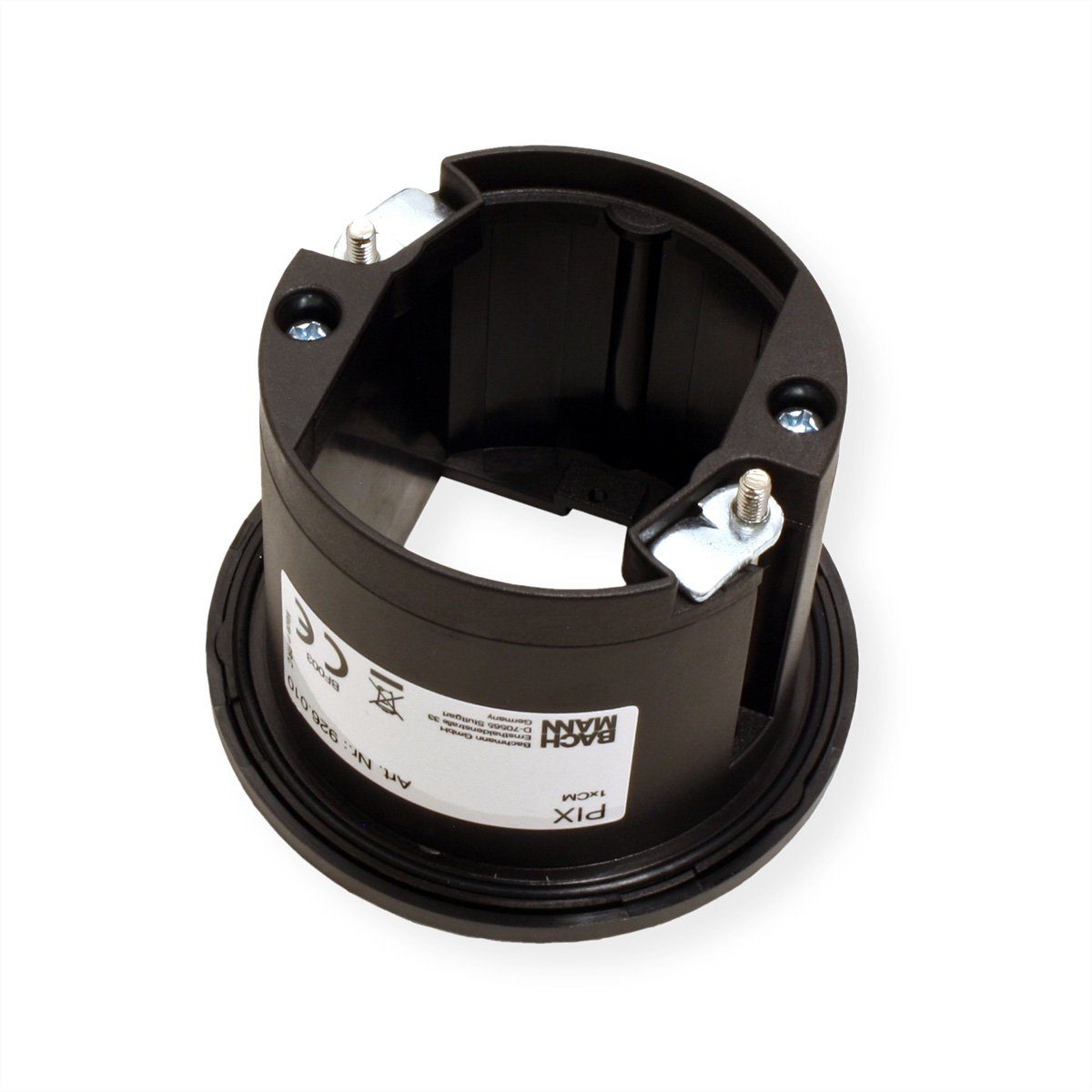 Bachmann PIX 1x ABD mit Zierringen in Weiß und Schwarz Einbau-Tischsteckdosenleiste, 926.010