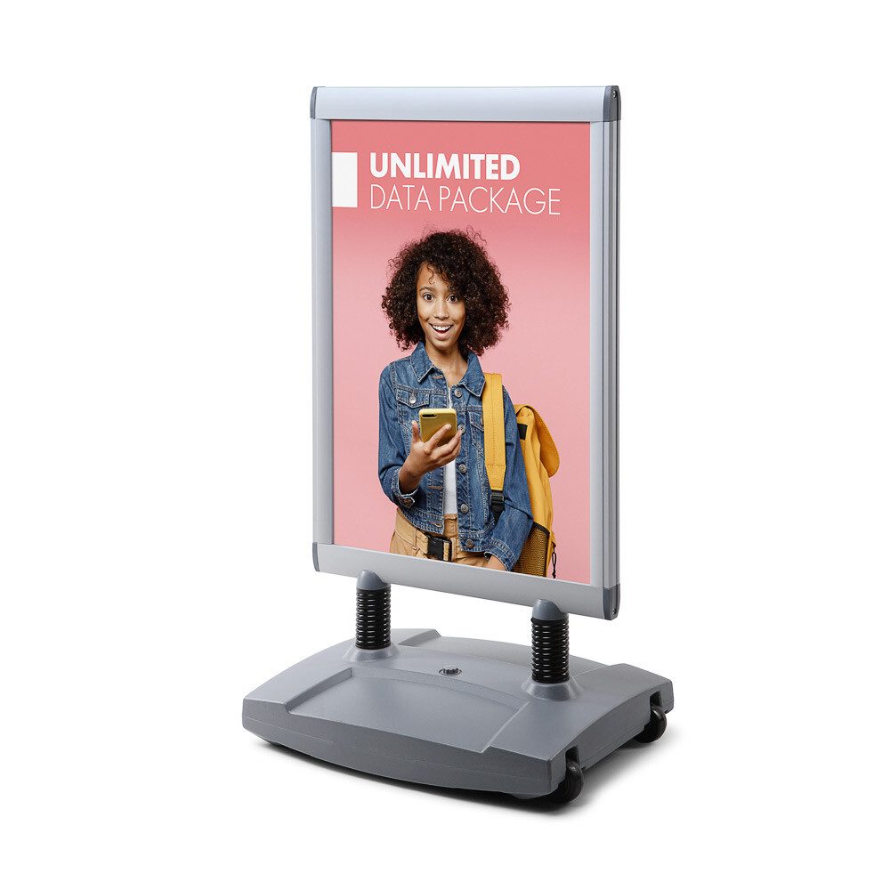 Einzelrahmen Showdown Displays Windtalker® Kundenstopper Excel DIN A1