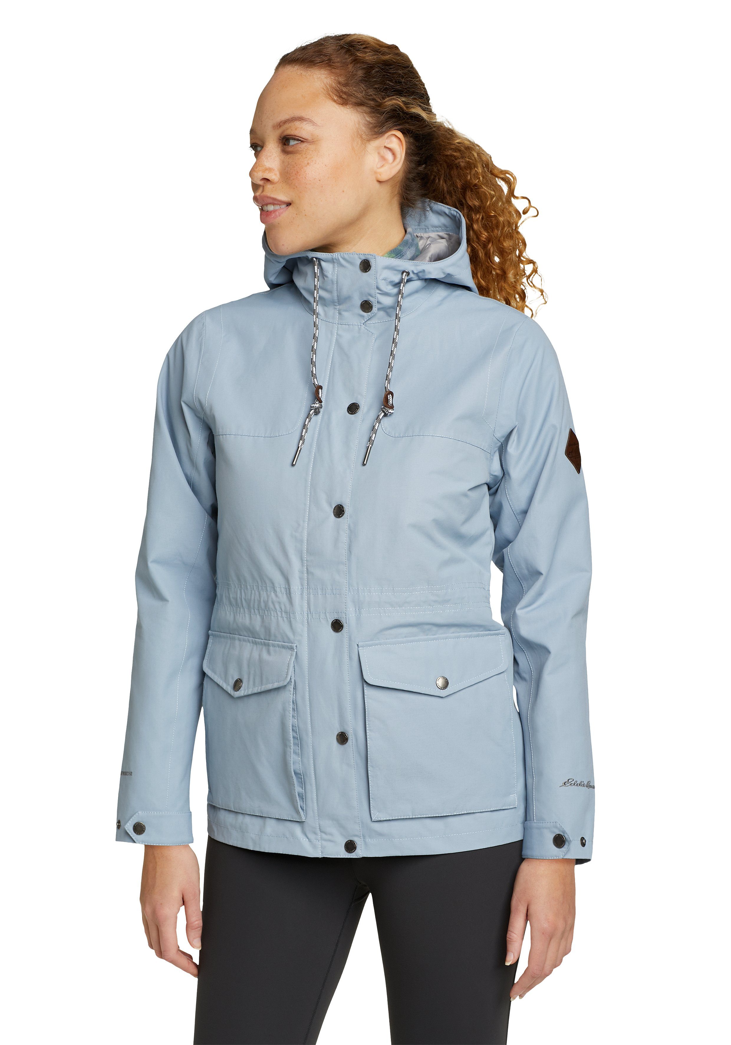 Eddie Bauer Regenjacke Charly wasserdicht Rauchblau