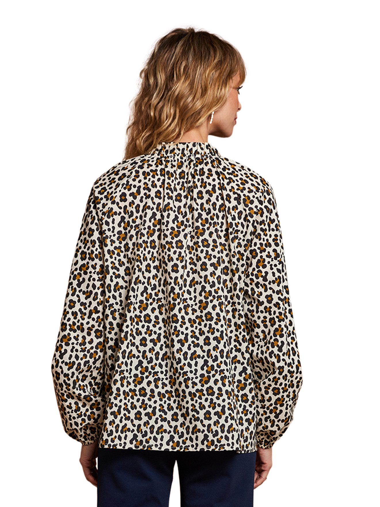 Envie de Fraise Umstandsbluse Umstandsbluse mit weiten Ärmeln in Leo-Print