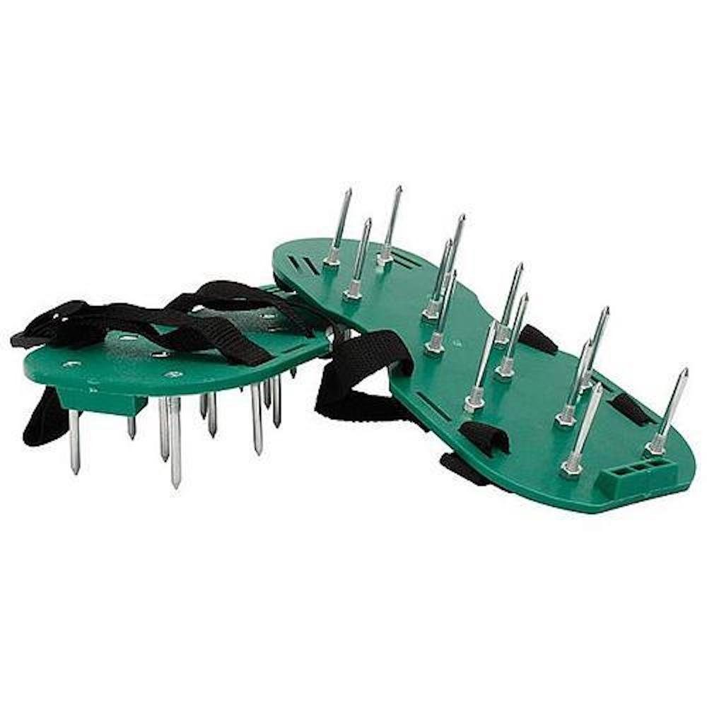 PROREGAL® Gartenpflege-Set Rasenbelüfterschuhe, Rasenspitzen-Sandalen 30cm