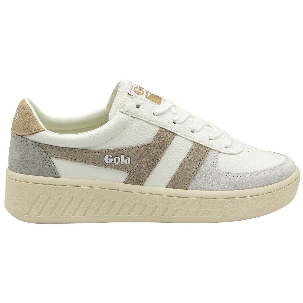 Gola Grandslam Trident weiss/hellgrau/beige Damen Sneaker