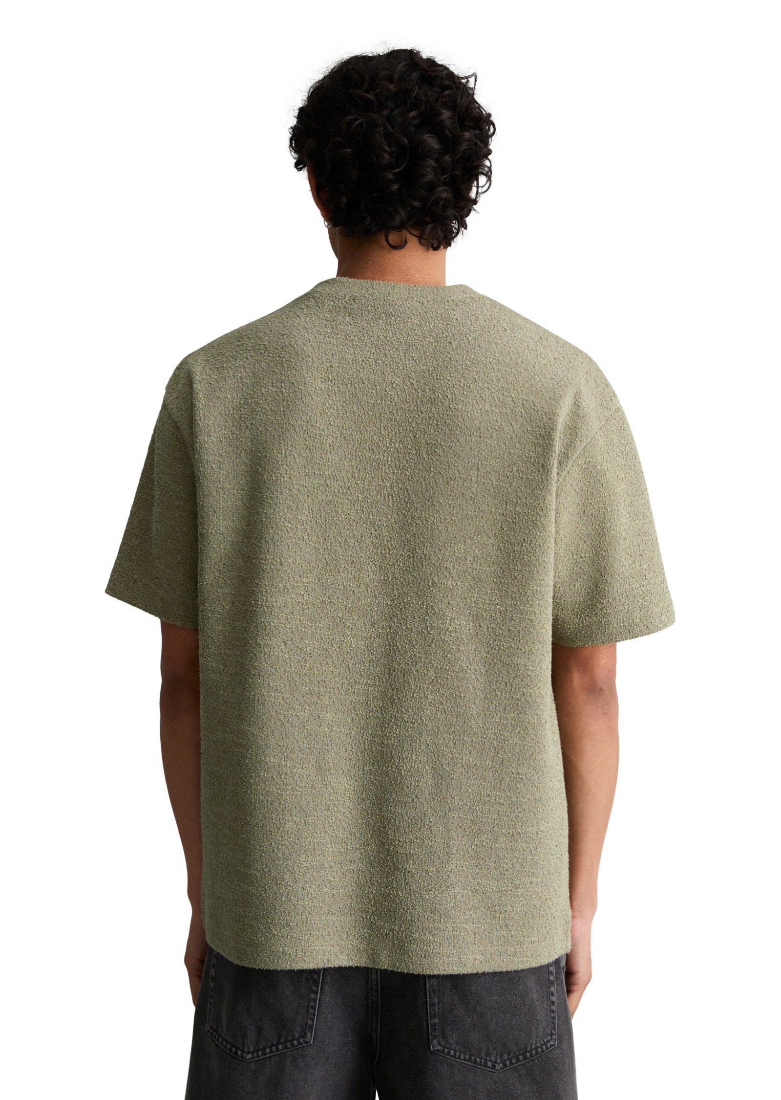 Marc O'Polo DENIM T-Shirt mit feiner Bouclé-Struktur
