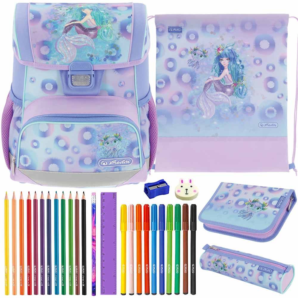 Herlitz Schulranzen Set Loop Plus 10-teilig 2025 Mädchen Mystic Mermaid