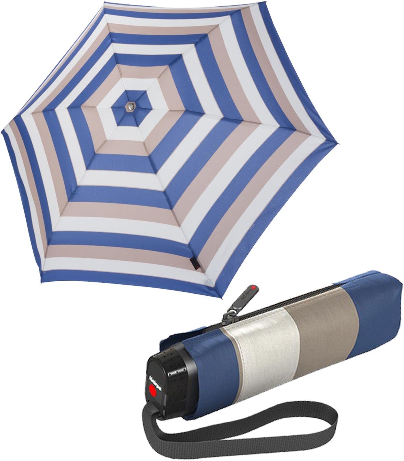 Knirps® Taschenregenschirm leichter, besonders kompakter Schirm für Damen, sehr klein und leicht, ein guter Notfallschirm